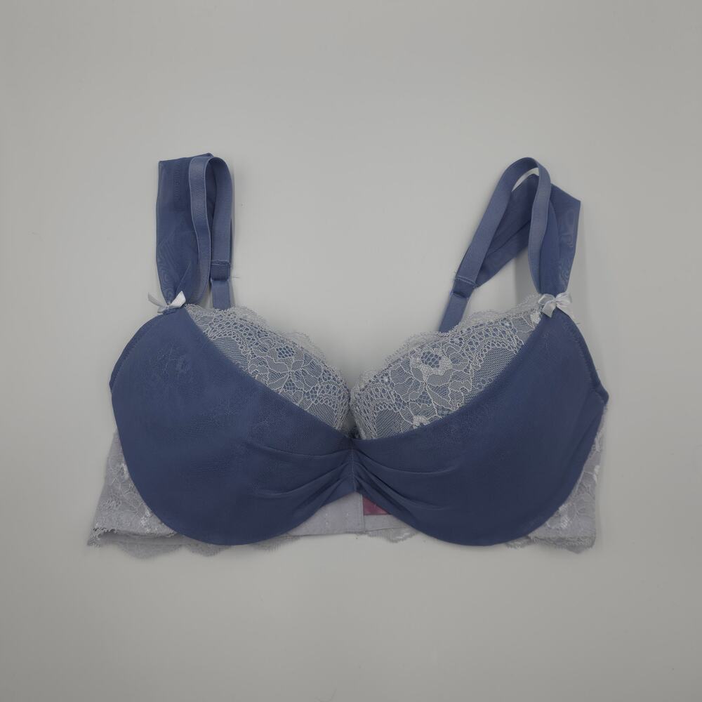 Adore Me "Clairabella" Contour Demi Bra in Two Tone Blue Size 32DD